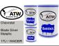 Preview: Chevrolet, Blade Silver Metallic, 17U / WA636R: 500ml Lackdose + 500ml Klarlack + 250ml Härter - Set, von ATW Autoteile West.